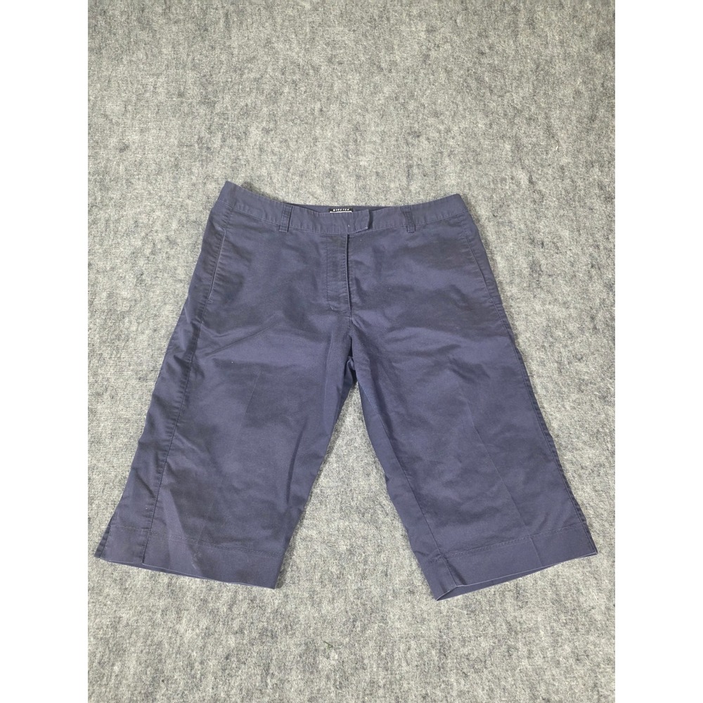 Adidas Womens Size 12 Navy Blue Stretch Golf Bermuda Shorts Knee Length Casual